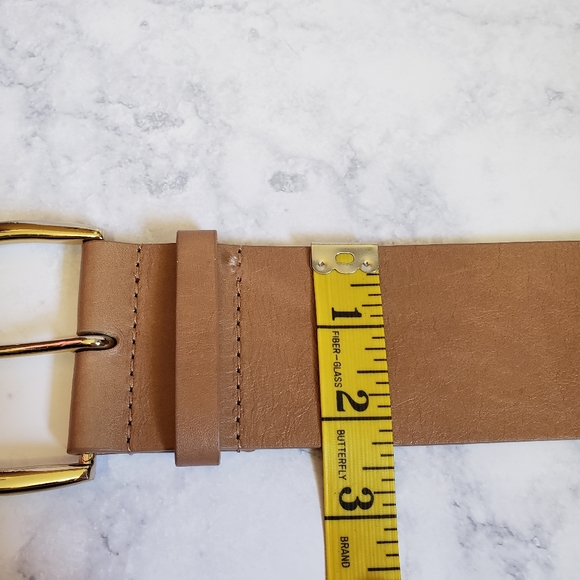 Ann Taylor Wide Tan Leather Belt Small